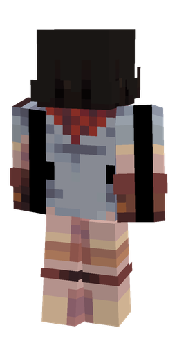 Black skin: body, back render