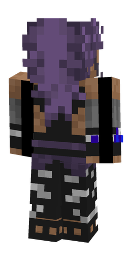Black skin: body, back render