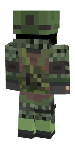 Black skin: body, back render