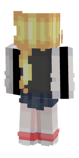 Black skin: body, back render