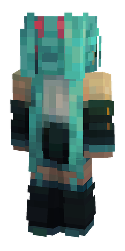 Black skin: body, back render