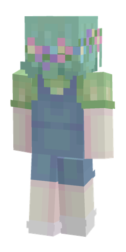 Blue skin: body, back render