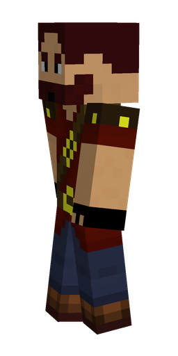 Blue skin: body, left side render