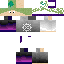 Black skin: raw texture render