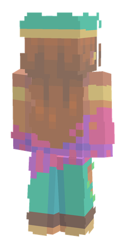 Blue skin: body, back render
