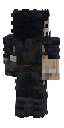 Black skin: body, back render