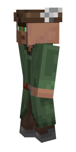 Brown skin: body, left side render