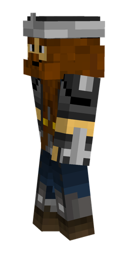 Black skin: body, left side render