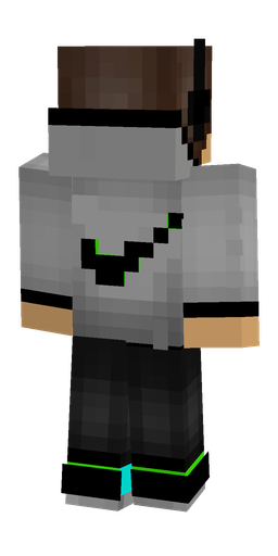 Black skin: body, back render