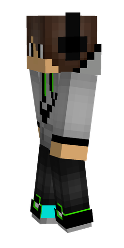 Black skin: body, left side render