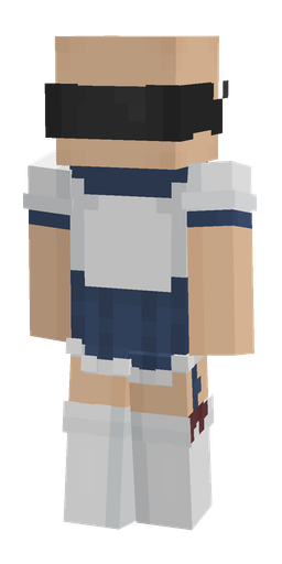 Blue skin: body, back render