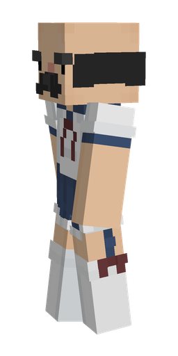 Blue skin: body, left side render