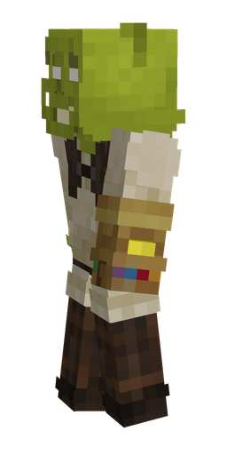 Brown skin: body, left side render