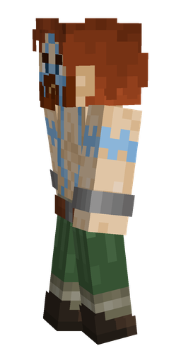Brown skin: body, left side render