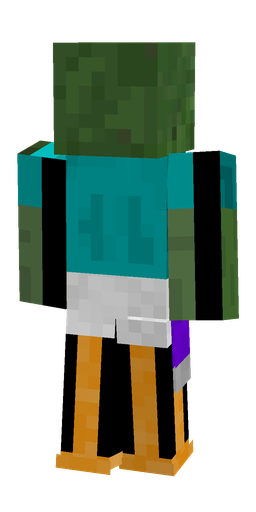 Blue skin: body, back render