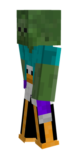Blue skin: body, left side render