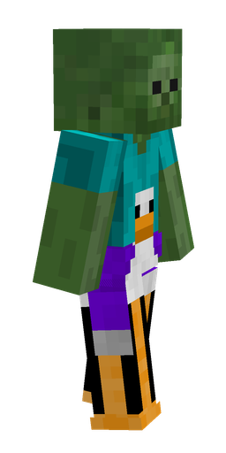 Blue skin: body, right side render