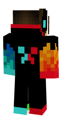 Black skin: body, back render