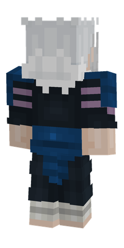 Black skin: body, back render