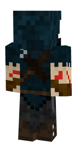 Black skin: body, back render