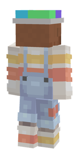 Blue skin: body, back render
