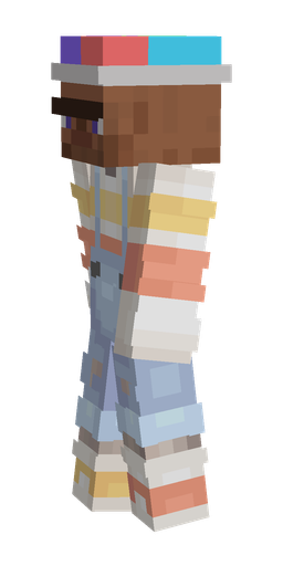 Blue skin: body, left side render