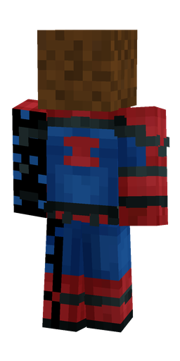 Blue skin: body, back render