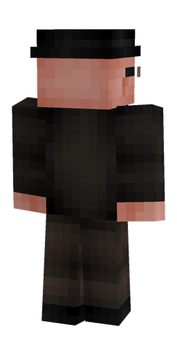 Black skin: body, back render