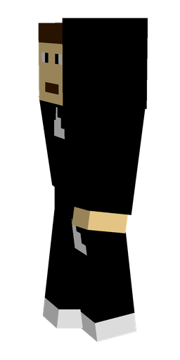 Black skin: body, left side render