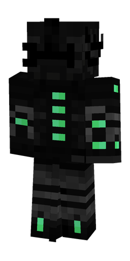 Black skin: body, back render