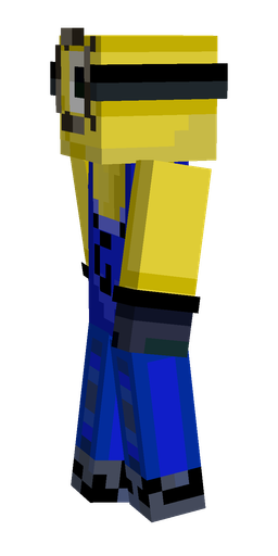 Blue skin: body, left side render