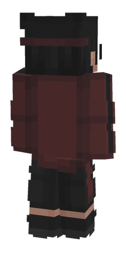 Black skin: body, back render