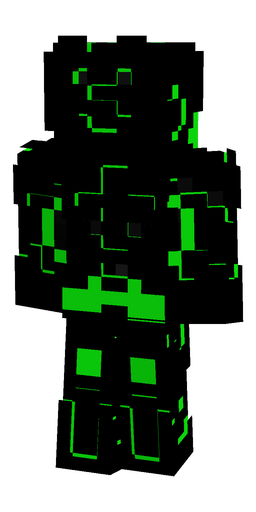 Black skin: body, back render