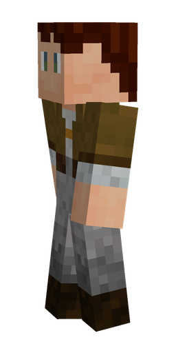 Brown skin: body, left side render