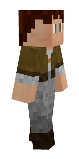 Brown skin: body, right side render