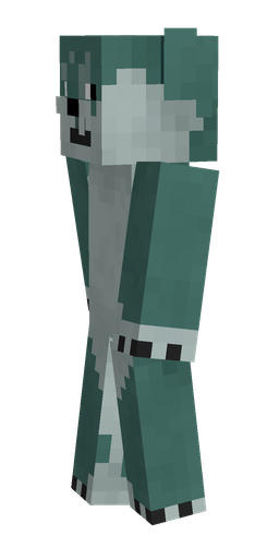 Blue skin: body, left side render