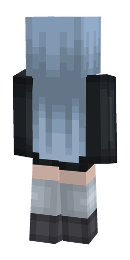 Black skin: body, back render
