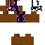 Black skin: raw texture render