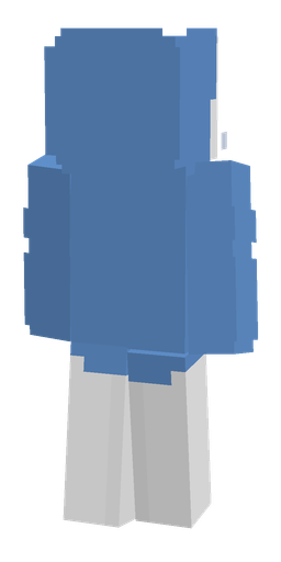 Blue skin: body, back render