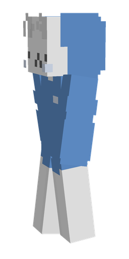 Blue skin: body, left side render