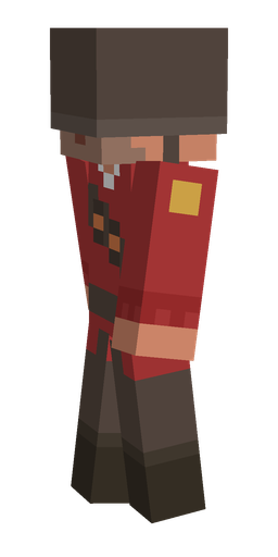 Brown skin: body, left side render