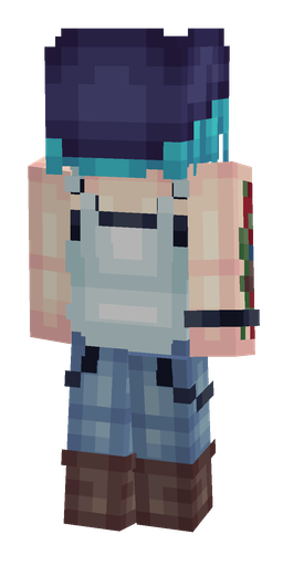 Blue skin: body, back render