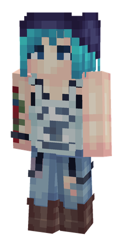 Blue skin: body, front render