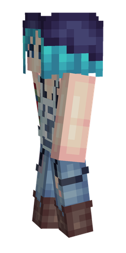 Blue skin: body, left side render