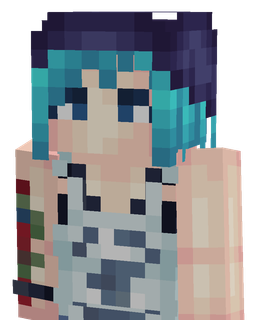 Blue skin: bust render
