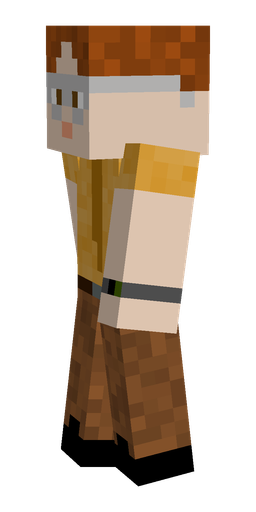 Brown skin: body, left side render