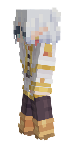 Blue skin: body, left side render