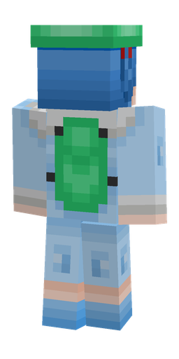 Blue skin: body, back render