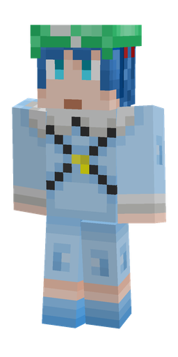 Blue skin: body, front render