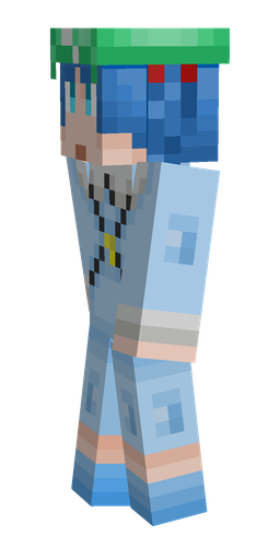Blue skin: body, left side render